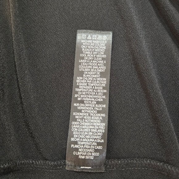 ADRIANNA PAPELL Solid Knit Long Sleeve Wing Full Button Black Shirt Size XXL NEW - Picture 13 of 16